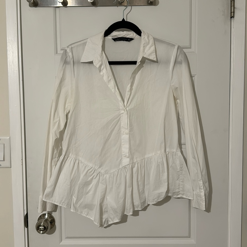 Zara symmetric bottom blouse